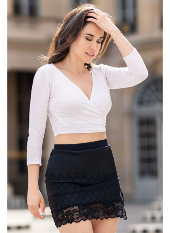 Jupe courte noire Pamela - LSS1-SBLK